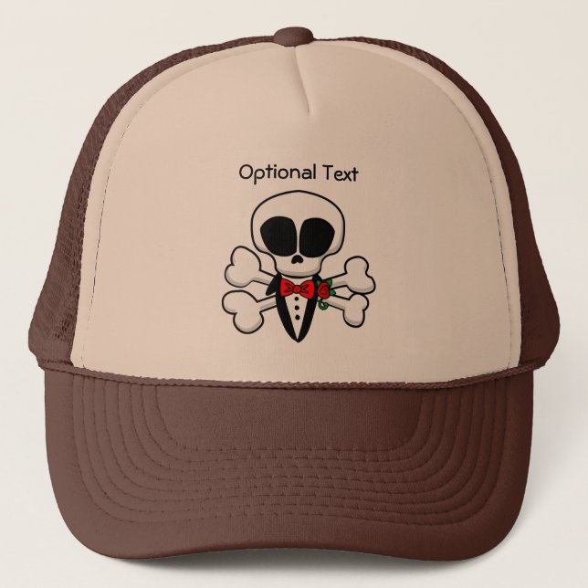 Skull Groom Fully Customisable Trucker Hat (Front)