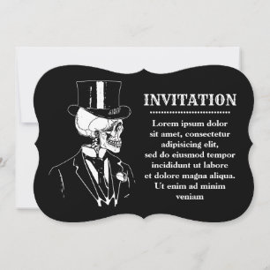 Skull Groom Invitation