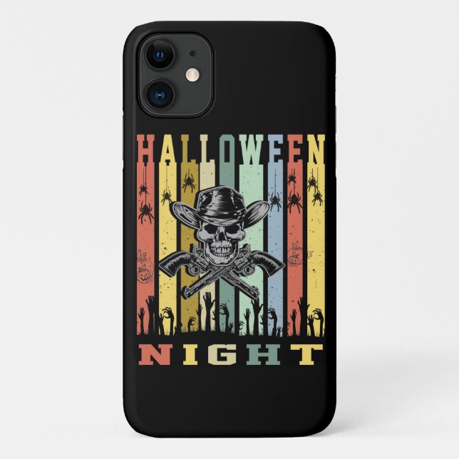 Skull Gun, Halloween Night Case-Mate iPhone Case (Back)