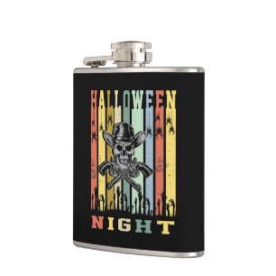Skull Gun, Halloween Night Hip Flask