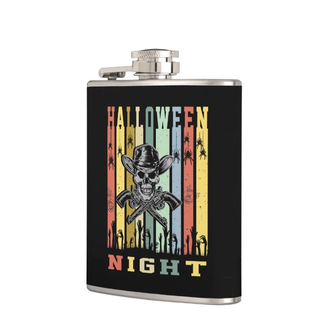 Skull Gun, Halloween Night Hip Flask (Left)