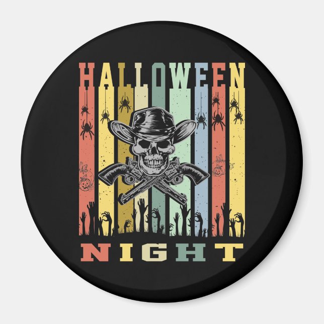 Skull Gun, Halloween Night Magnet (Front)