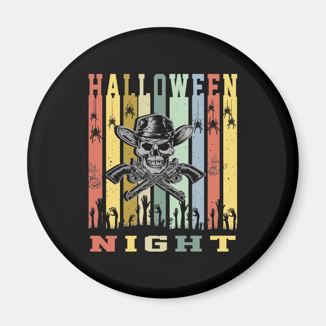 Skull Gun, Halloween Night Magnet (Front)