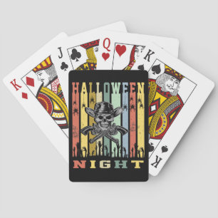 Skull Gun, Halloween Night Playing Cards