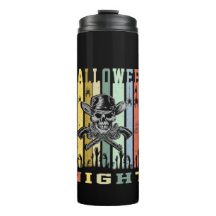 Skull Gun, Halloween Night Thermal Tumbler