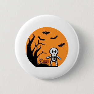 skull Halloween 6 Cm Round Badge