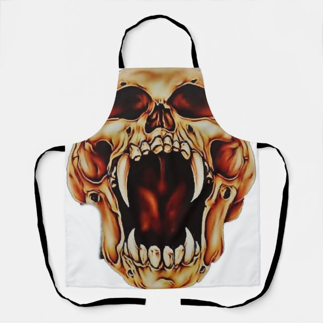 Skull Halloween      Apron (Front)