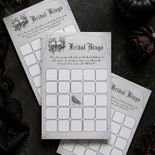 Skull Halloween Bridal Shower Bingo Game