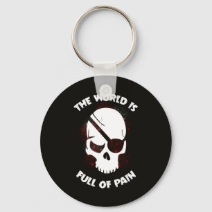 Skull Halloween Dark Black Scary Key Ring