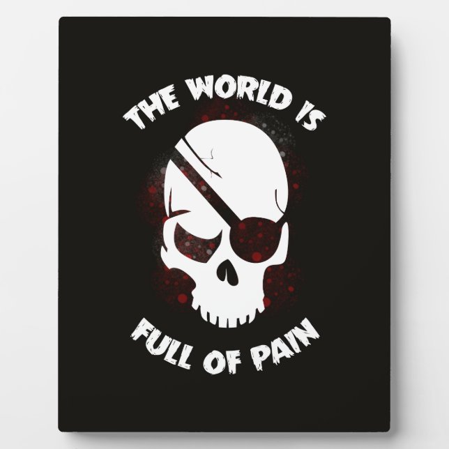 Skull Halloween Dark Black Scary Plaque (Front)