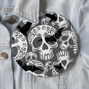 Skull Halloween Decorative Calaveras 6 Cm Round Badge
