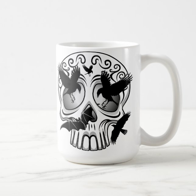 Skull Halloween Decorative Calaveras Coffee Mug (Right)