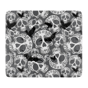 Skull Halloween Decorative Calaveras Cutting Board
