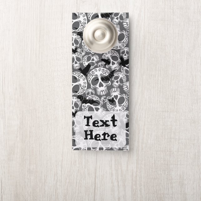 Skull Halloween Decorative Calaveras Door Hanger (On Knob)