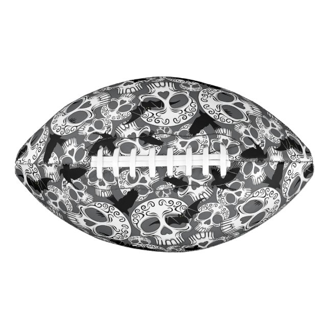 Skull Halloween Decorative Calaveras Football (Front)