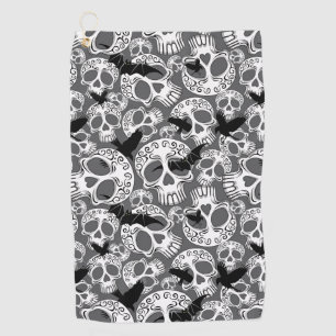 Skull Halloween Decorative Calaveras Golf Towel
