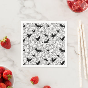 Skull Halloween Decorative Calaveras Napkin