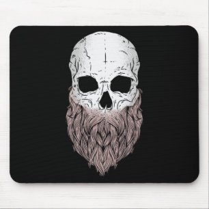 Skull Halloween for Bearded Skulls Lover Mouse Pad
