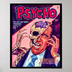 Skull Halloween Horror Vintage Comic Book Retro Poster