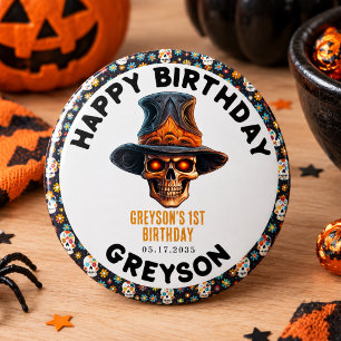 Skull Halloween Kids Costume Party – Cute & Spooky 6 Cm Round Badge