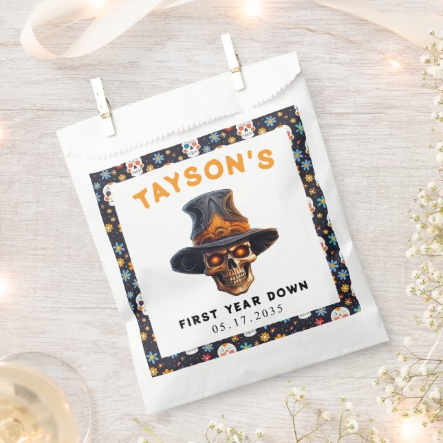 Skull Halloween Kids Costume Party – Cute & Spooky Favour Bag (Clipped)