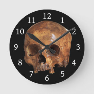 Skull Halloween Round Clock