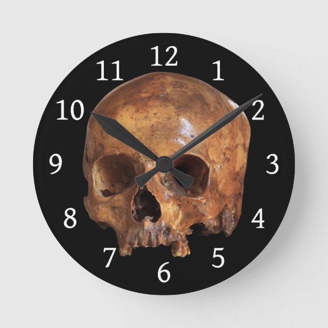 Skull Halloween Round Clock (Front)