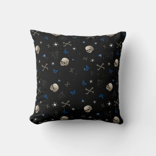 Skull Halloween Seamless Pattern  Cushion