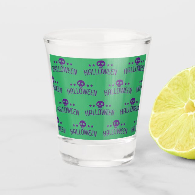 Skull Halloween Shot Glass (Front)