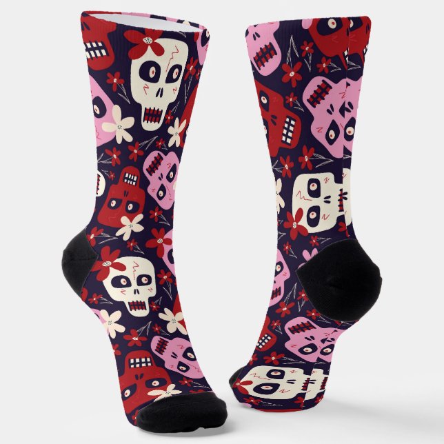 Skull Halloween Socks (Angled)