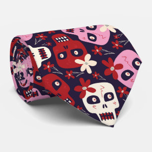 Skull Halloween Tie