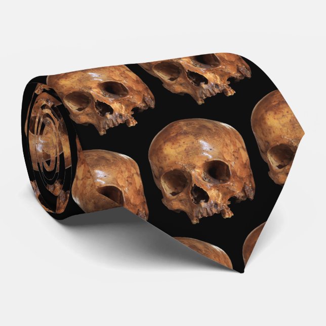Skull Halloween Tie (Rolled)