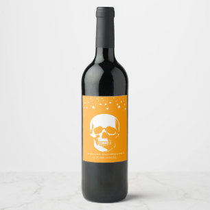 Skull Halloween Wine Label