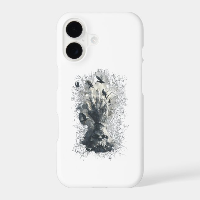 Skull Hand Ravens Gothic Dark Art Phone Case (Back)