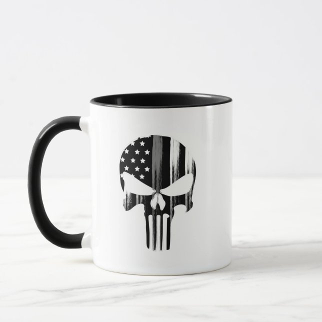 SKULL Head Corrections Officer Flag Mug (Left)