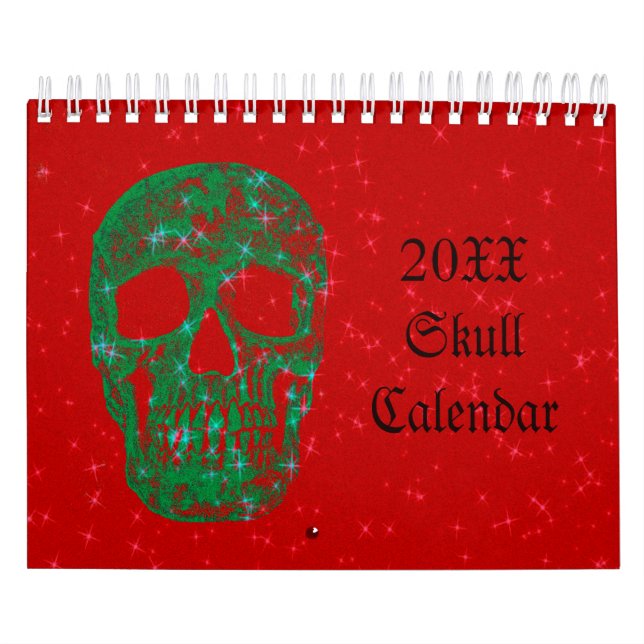 Skull Head Gothic Girly Fun Trendy Art 2024 Calendar (Cover)
