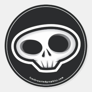Skull head sticker
