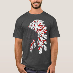 Skull Headdress Native American Chieftain T-Shirt