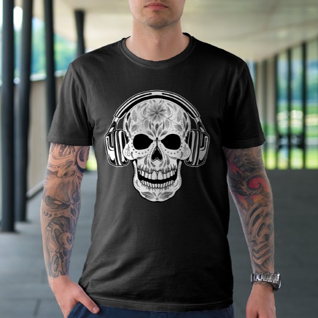 Skull Headphone Music T-Shirt (Creator Uploaded)