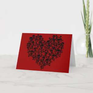 Skull Heart Holiday Card