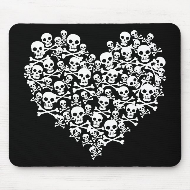 Skull Heart Mouse Pad (Front)