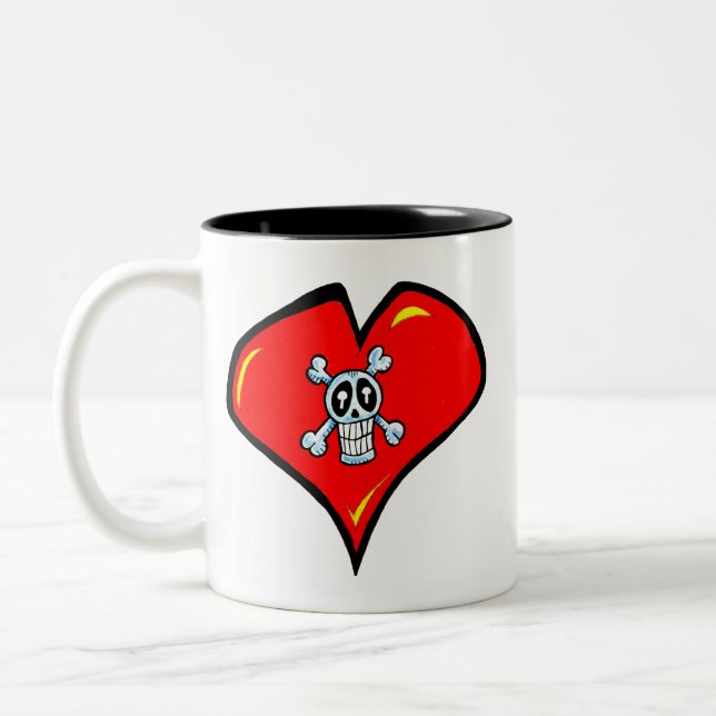 skull heart mug (Left)