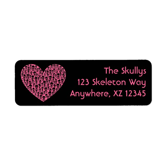 Skull Heart Return Address Label (Front)