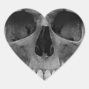 Skull Heart Sticker