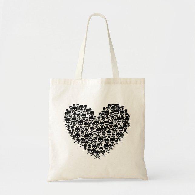 Skull Heart Tote Bag (Front)