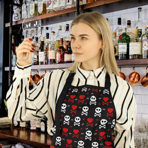 Skull Hearts Apron
