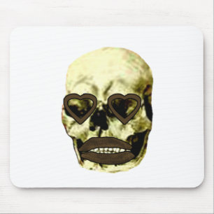 Skull Hearts Gold Kiss The MUSEUM Zazzle Gifts Mouse Pad