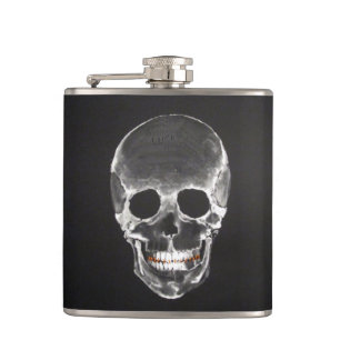 skull hip flask