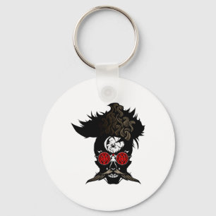Skull Hipster Moustache Gles Lion Tribal Moustache Key Ring