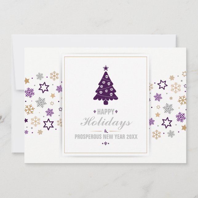 Skull Holiday Greetings Card (Front)
